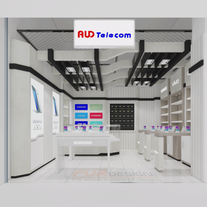 ออกแบบร้านจำหน่ายมือถือ ร้าน AUD TELECOM